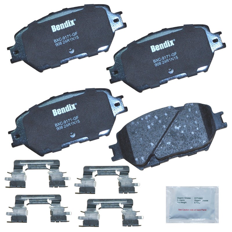 Bendix Priority1 CFC908 Ceramic Front Brake Pads for Lexus GS300 2006  IS250 2015-2009  Toyota Camry 2006-2002